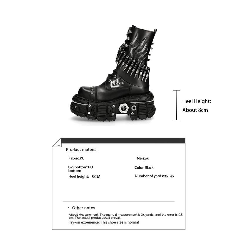 2025 Nouvelle plate-forme rivet balle forme moto bottes bout rond mode 35-45 bottes de fête décontra