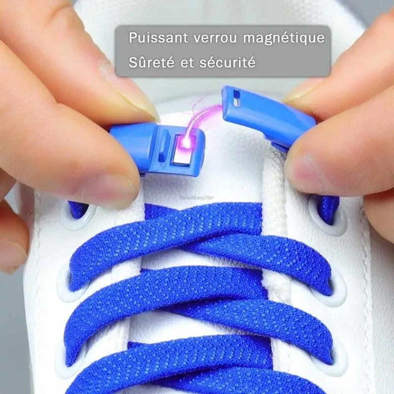 Lacets à verrouillage magnétique sans attaches, baskets pour lacets élastiques sans cravate, pour en
