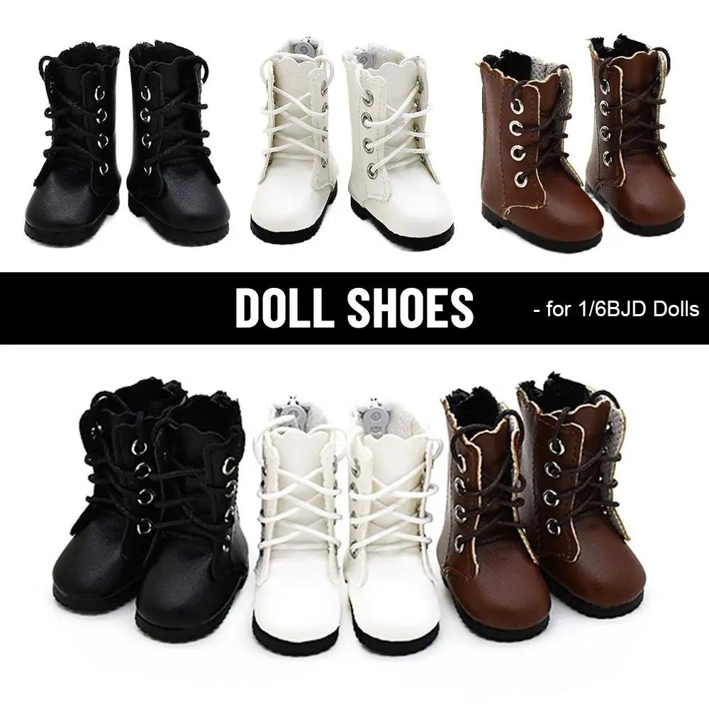 Bottes à genoux longues colorées en cuir pour femmes, chaussures à la mode, accessoires de poupées BJD 1/6, beurre, 30cm, 1 paire