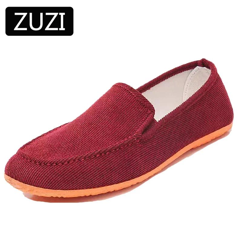 RYAMAG-Mocassins grande taille pour hommes, pantoufles plates en tissu à enfiler, chaussures de conduite, mode d'été, style doux