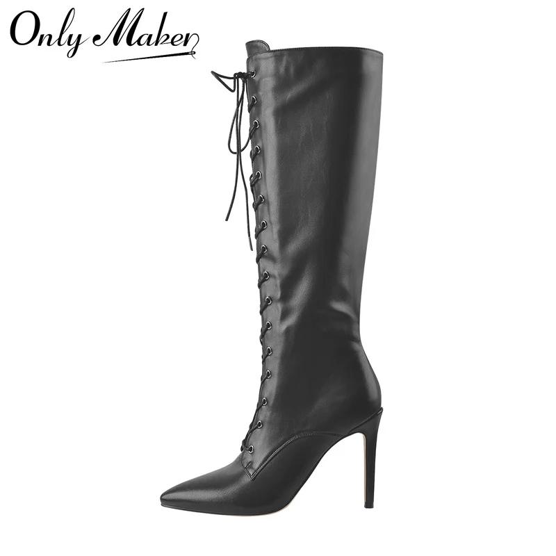 DALTolmaker-Bottes Parker pointues pour femmes, fermeture éclair latérale, talon haut de 10cm, imprimé léopard sexy, bottes hautes au genou commandées, bottes à lacets