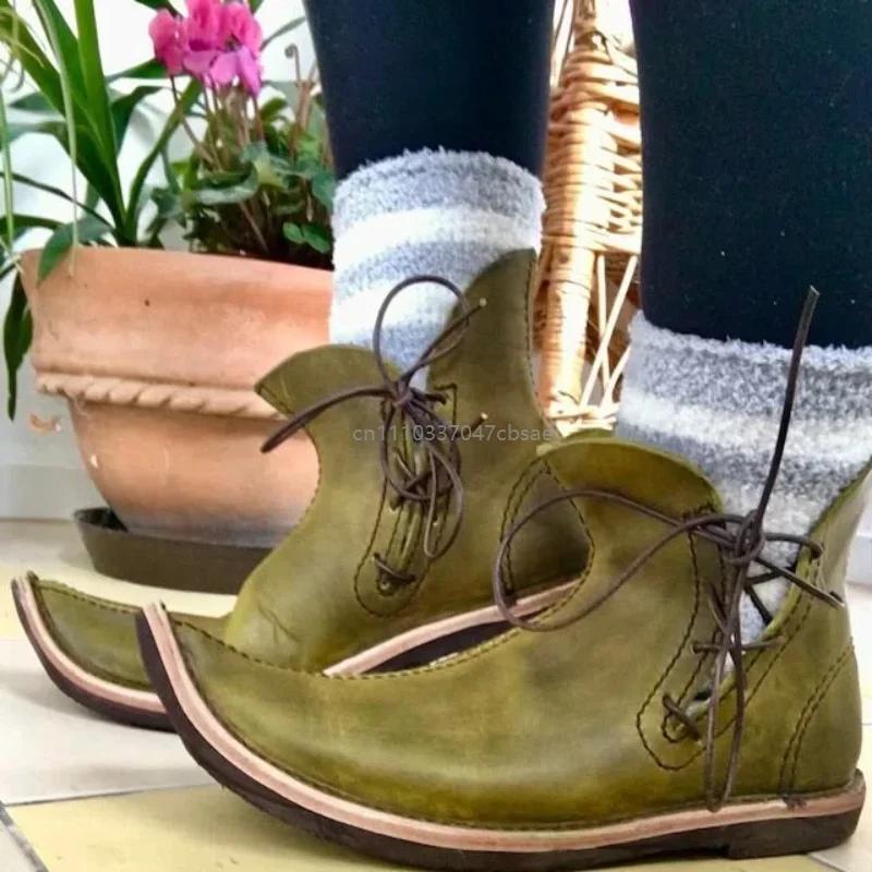 Bottes courtes médiévales Renaissance à bout pointu, style elfe, à lacets latéraux, pour hommes et femmes, idéales pour Halloween, cosplay et fêtes 2026