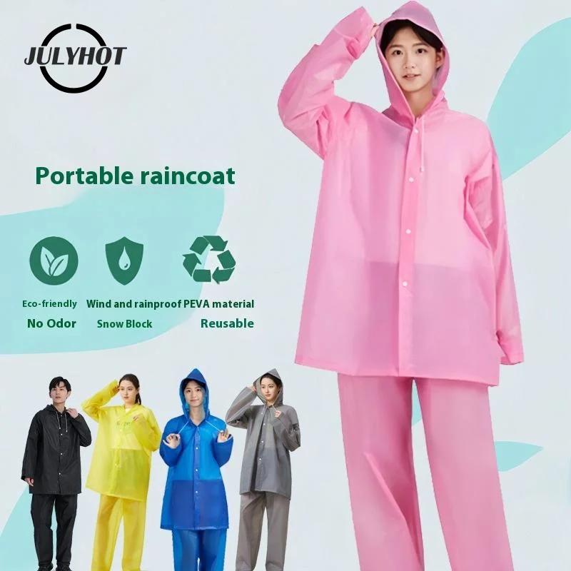 Mode hommes femmes imperméable imperméable pour motocycliste pêche en randonnée EVA adulte imperméable fendu vêtements vêtements de pluie en plein air