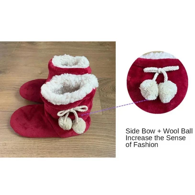 Bottes coordonnantes en peluche pour femmes