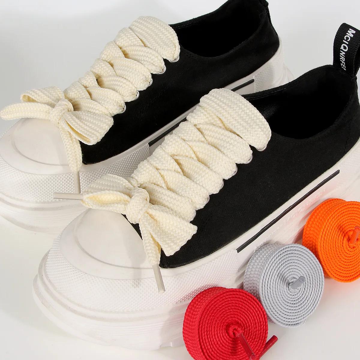 Lacets de chaussures larges de 3/4 po pour baskets et bottes