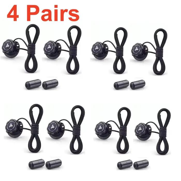 1/4 Paires de Serrures de Chaussures Sans Lacets à Boucles Rotatives