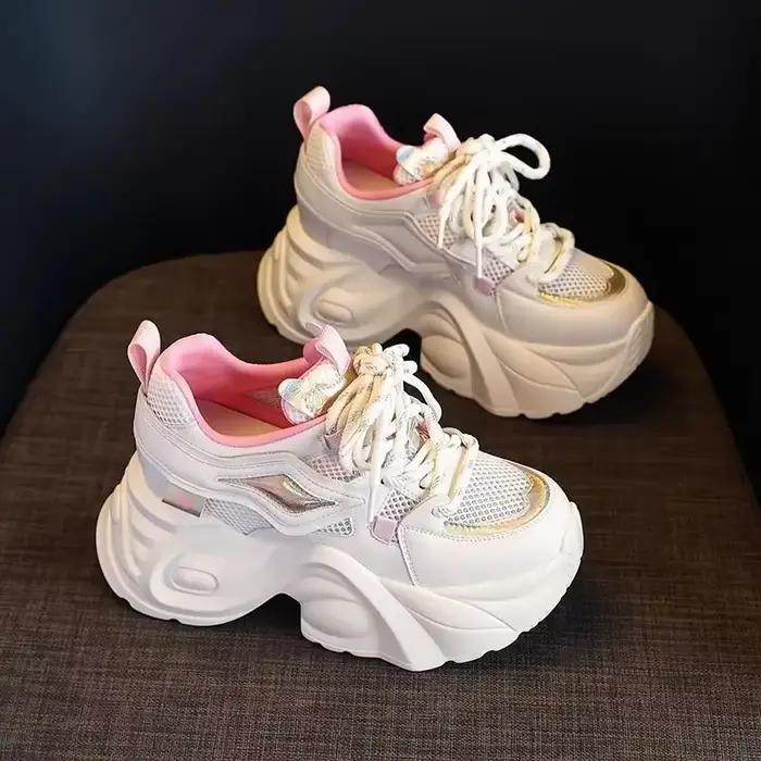 Printemps automne haute sur plate-forme chaussures pour dames esthétique 39 décontracté vulcanisé ch