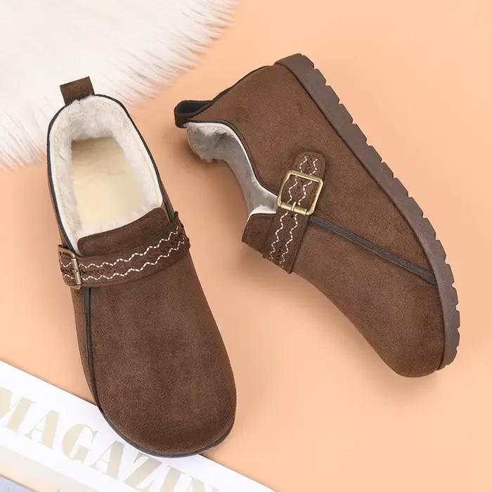 Bottes de neige pour femmes 2026 – Nouvelles chaussures d'hiver confortables et chaudes en coton ave