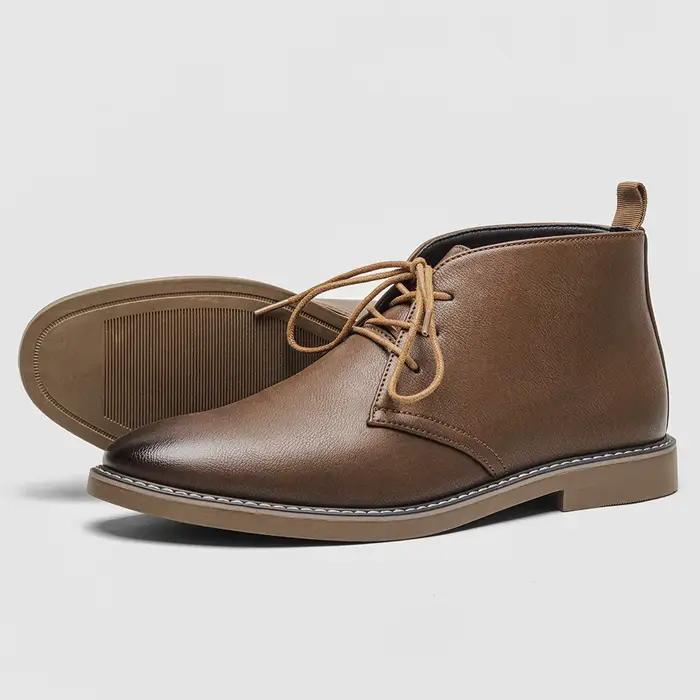 Nouveau Style rétro hommes bottines marque Plus désert bottes bottes en cuir confortables pour homme