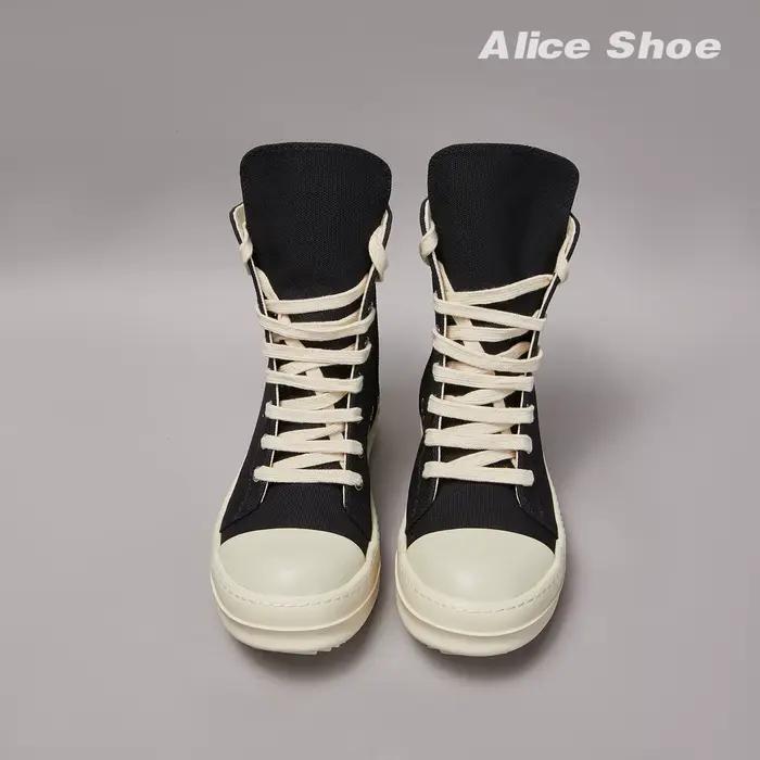 Marque hommes chaussure décontracté haut femmes Sneaker qualité noir bottine concepteur en cuir ferm