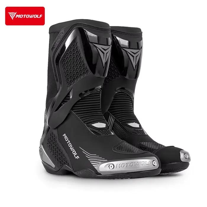 Bottes de moto pour hommes, bottes de motocross professionnelles, bottes de course tout-terrain, rés