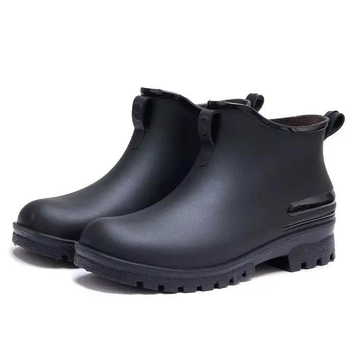Bottes de pluie imperméables coordonnantes pour hommes, chaussures de chef de travail, chaussures de