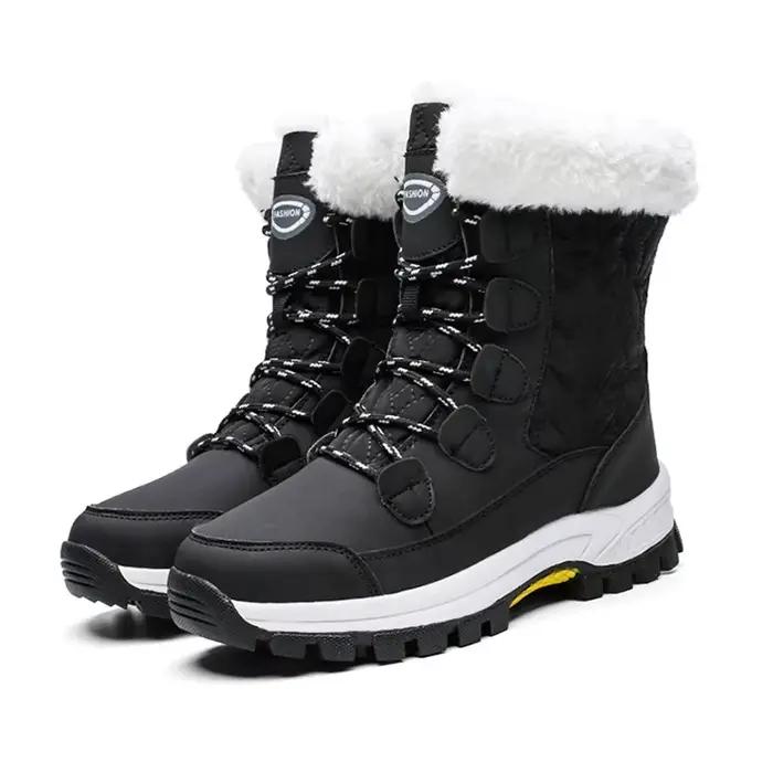CINESSD femmes bottes De neige classiques hiver chaussures chaudes à la main plate-forme chaussures