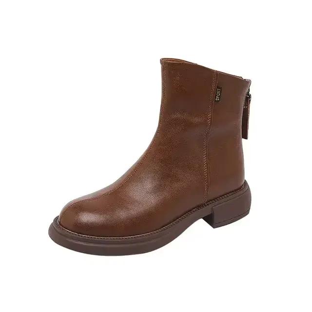 2025 femmes Chelsea bottes en cuir véritable automne hiver mode femmes bottines rétro Marton bottes