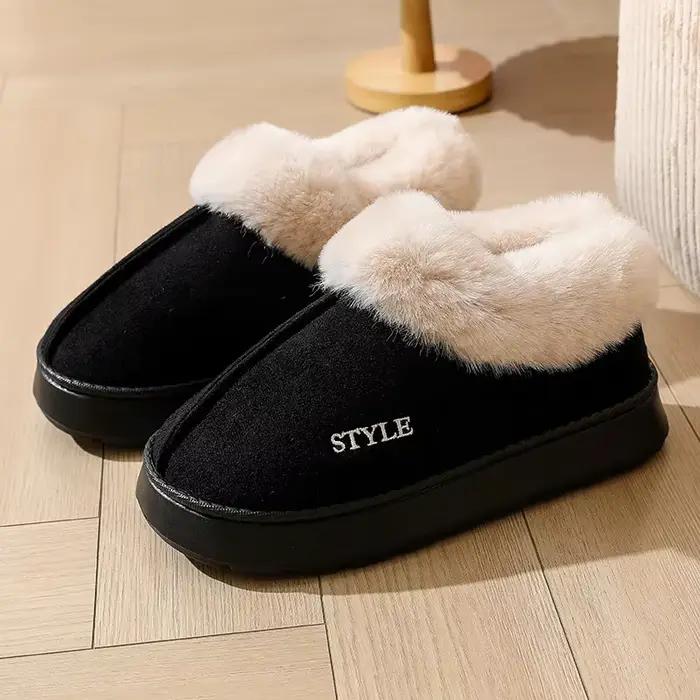 Bottes de neige épaisses en fourrure douce pour femme, collection hiver 2026, bottines chaudes en da
