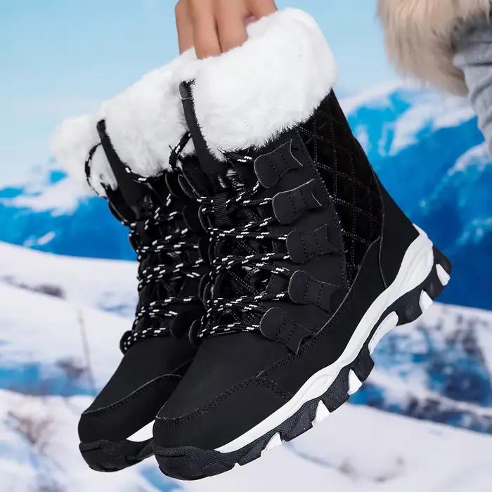 ELUVA femmes bottes de neige imperméables thermiques légères bottes d'hiver pour les femmes chaud ra