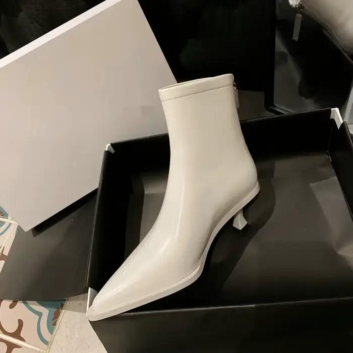 Call TAA-Bottes de rinçage en cuir véritable pour femme, chaussures provoqué pointues pour femme de