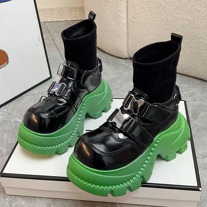 Designer nouvelles femmes bottines chaussures plates plate-forme Sport Chelsea bottes 2025 hiver mod