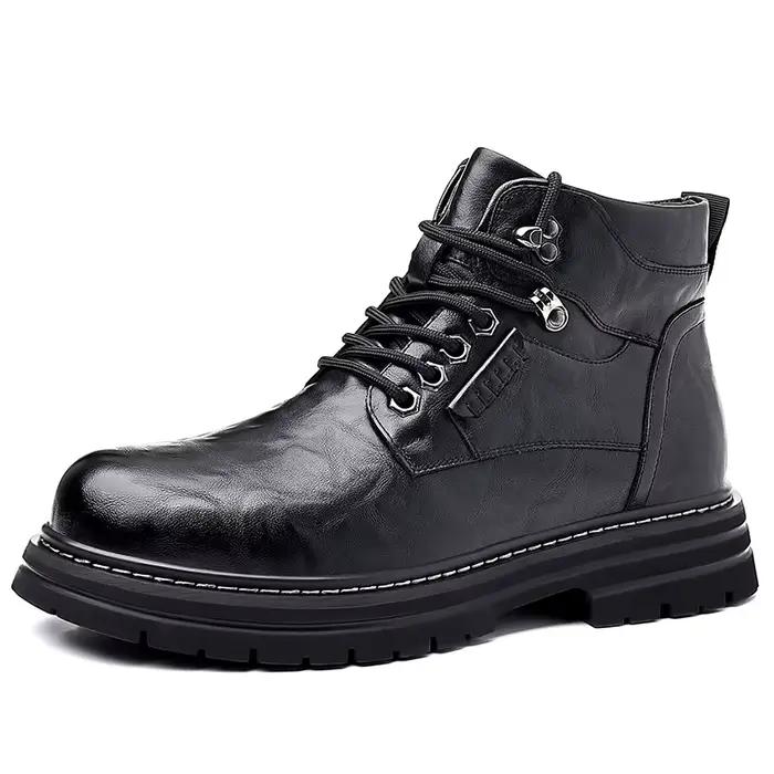 Chaussures montantes pour hommes, semelles épaisses, résistantes à l'usure, vêtements de travail, te
