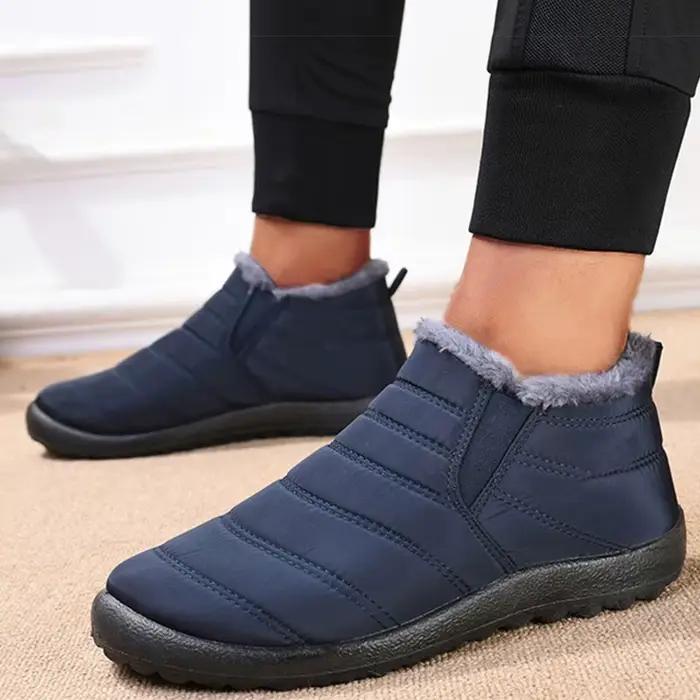 Hommes bottes 2025 chaussures d'hiver pour homme garder au chaud bottes d'hiver décontracté fourrure