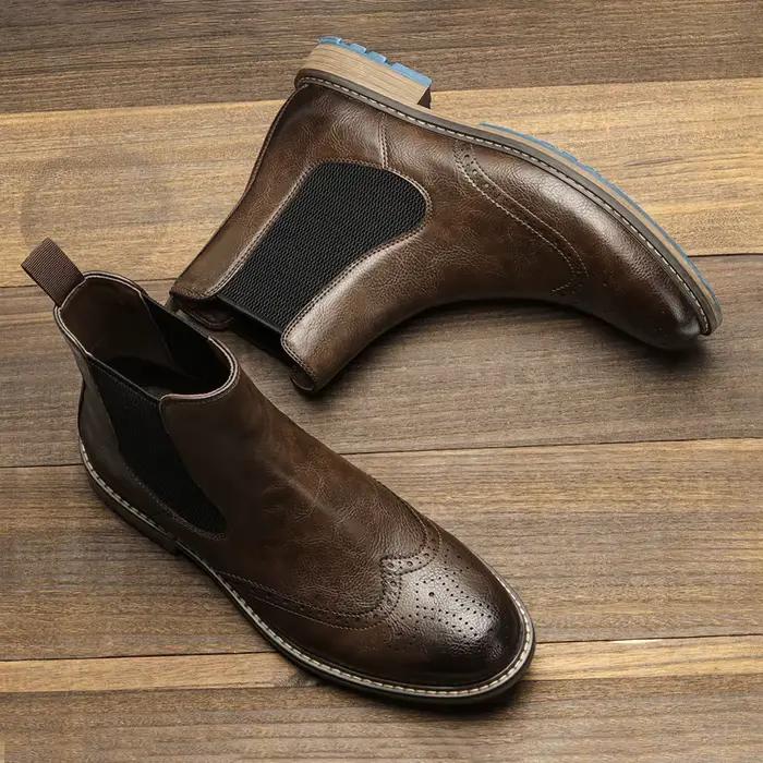 Bottes en cuir confortables pour hommes, bottes StephanMen, style américain, mode, taille 7 ~ 13, #