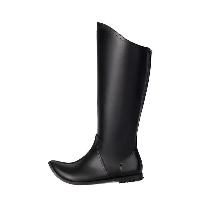 Bottes de cowboy occidentales pour hommes à bout pointu, montantes, avec tige en V, talon plat, en c