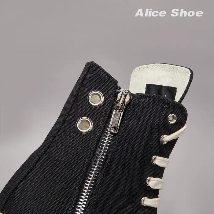 Marque hommes chaussure décontracté haut femmes Sneaker qualité noir bottine concepteur en cuir ferm