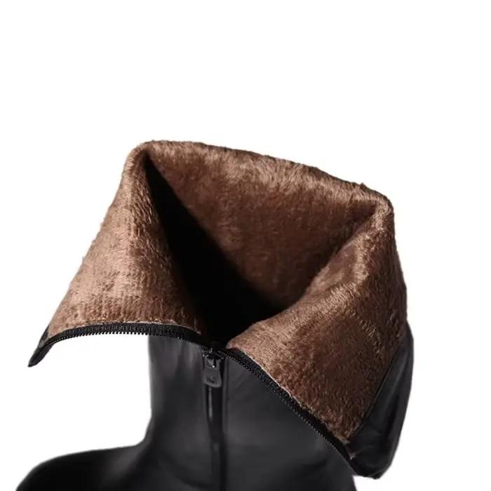 BLXQPYT Plus Vente Femmes Hiver Chaussures Bottes Hautes Au Genou