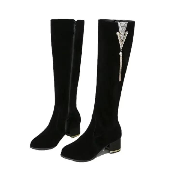 Talons femmes bottes fermetures éclair latérales