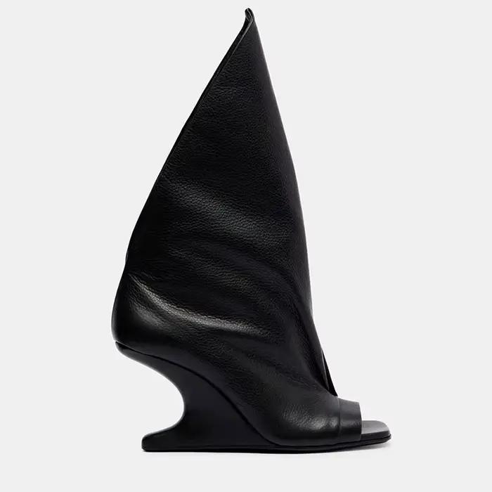 Nouvelles bottes courtes à talon épais et ouvertes style Alien Heel pour femmes printemps été automne occasions spéciales