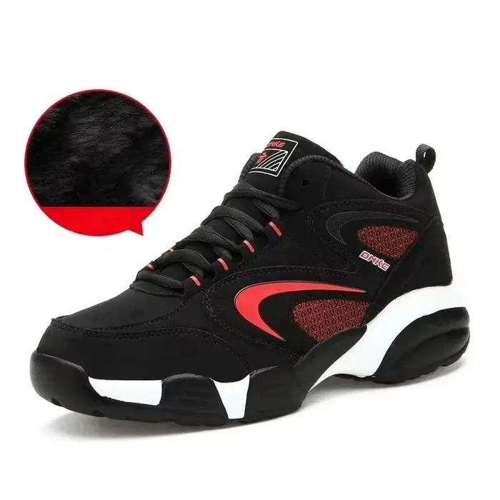 Bottes de neige pour hommes hiver chaud Couple espadrilles décontractées mode cuir Sport de plein air course Tenis