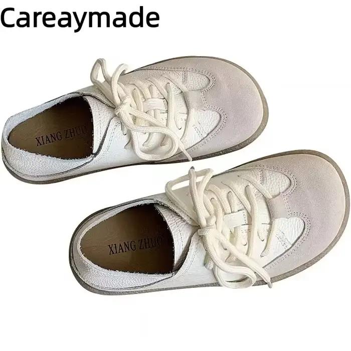 Careaymade-Chaussures en cuir véritable pour femmes