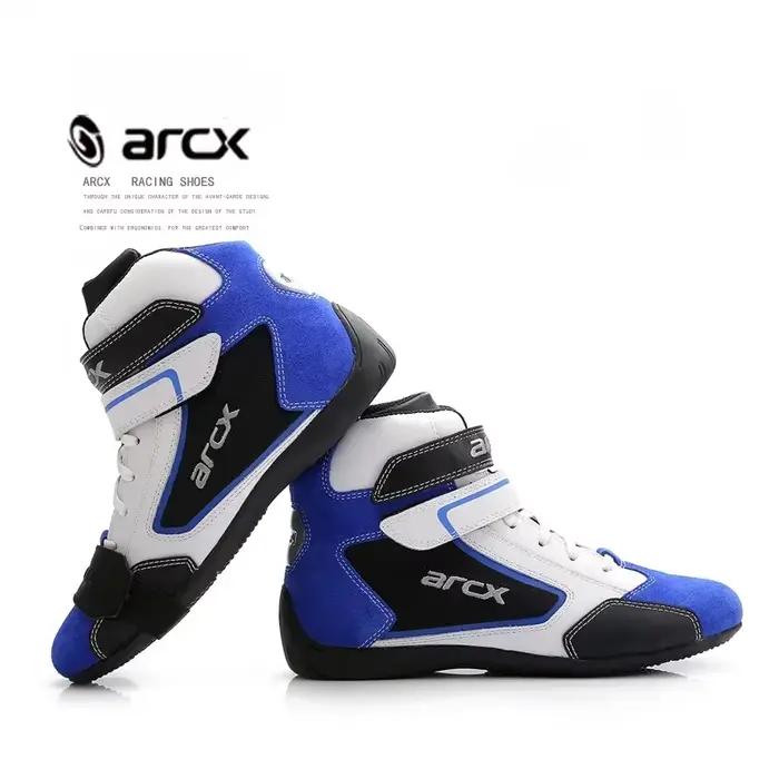 Bottes ARCX en Polyester et Coton pour Hommes et Femmes, Style Classic Vintage Retro, Toutes Saisons, Sécurité et Confort Optimal Pour Motards