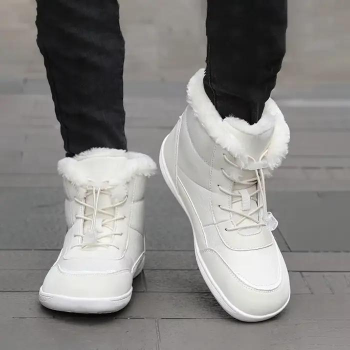 Nouvelles bottes d'hiver pour femmes bout large pieds nus baskets hiver femmes bottes de neige épais en peluche femmes bottes bottines chaussures de randonnée