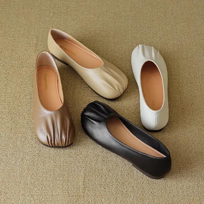 Chaussures plates à semelle souple pour femmes