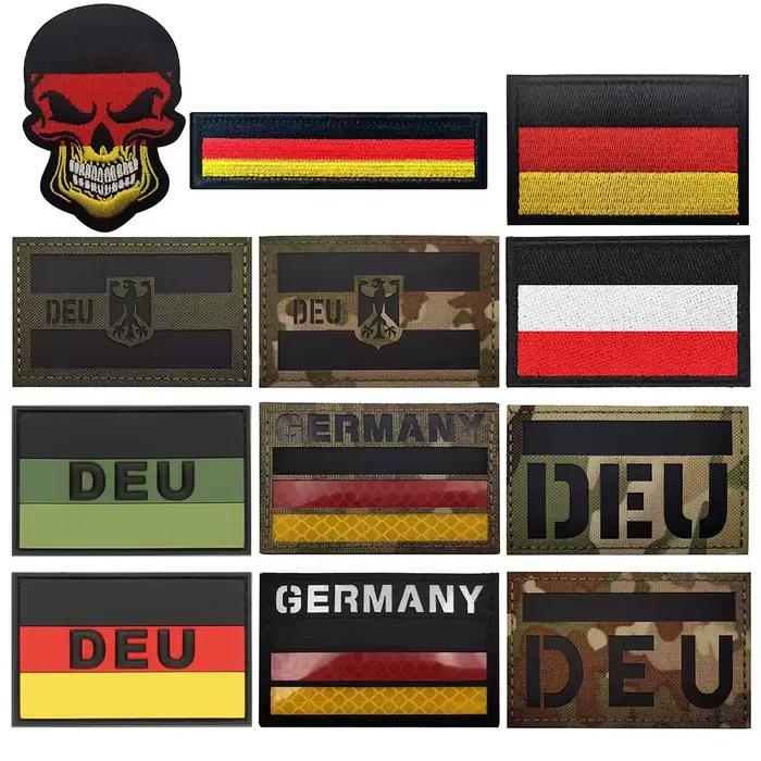 Écussons, badges, autocollants et appliques réfléchissants infrarouges (IR) avec emblème du drapeau allemand DEU