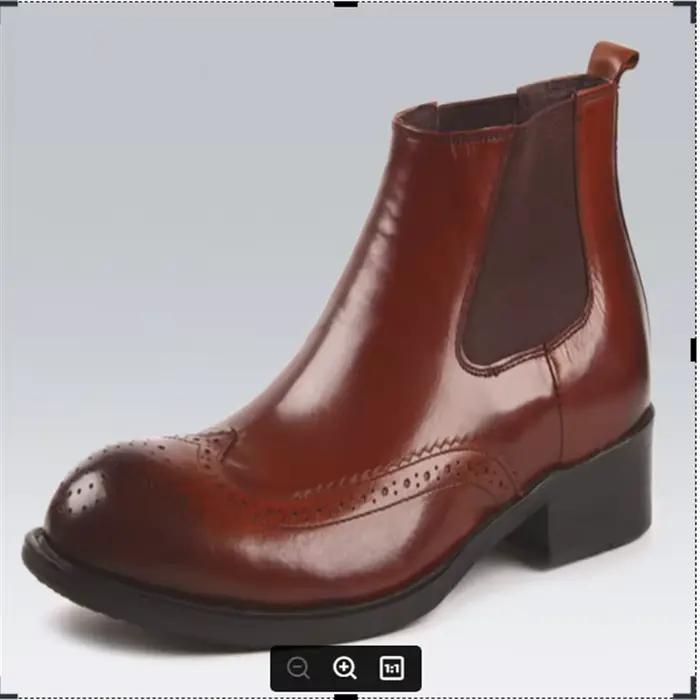 Bottes sculptées en cuir véritable pour hommes