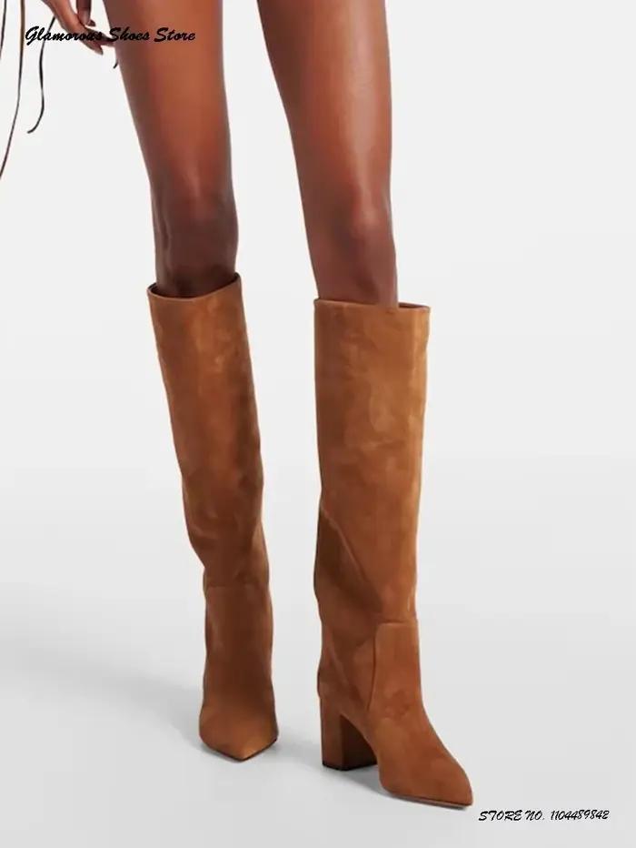 Bottes en faux daim pour femmes élégantes et confortables pour toutes les saisons printemps automne ```