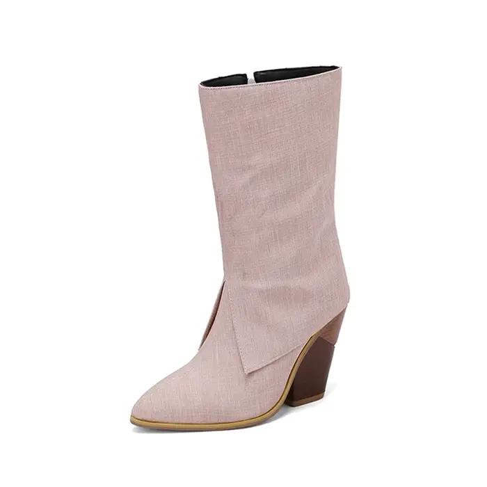 Botas De Mujer bottes De créateur femmes Sexy mode talons hauts bout pointu côté fermeture éclair