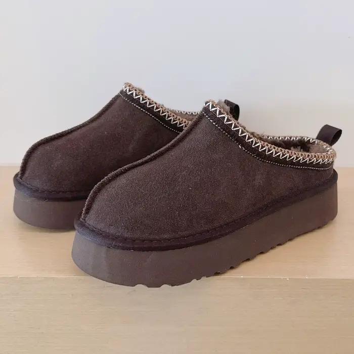 Nouvelles Bottes de Neige Ultra Mini à Plateforme en Fourrure pour Femmes 2026, Chaussons d'Hiver Classiques en Cuir de Vache Véritable pour Hommes, Bottines Chaudes pour Femmes