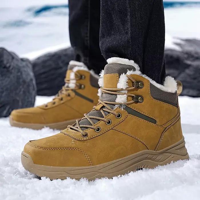 Hommes bottes 2025 nouveaux pantoufles d'hiver chaud