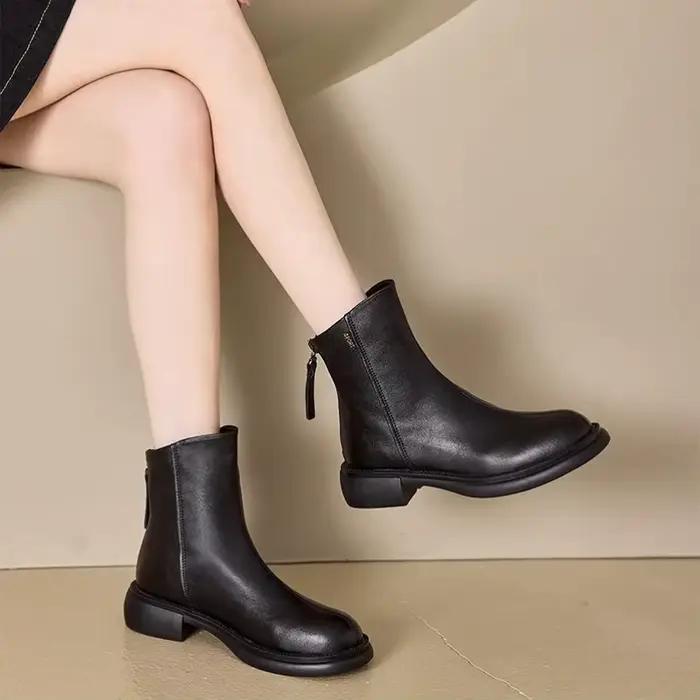 2025 femmes Chelsea bottes en cuir véritable automne hiver mode femmes bottines rétro Marton bottes dames chaussures