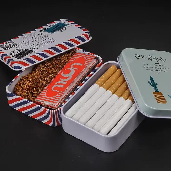 Boîte à cigarettes imprimée, boîte à tabac, couvercle scellé, boîte à cigarettes, boîte à tabac aux herbes, boîte de rangement en papier roulant