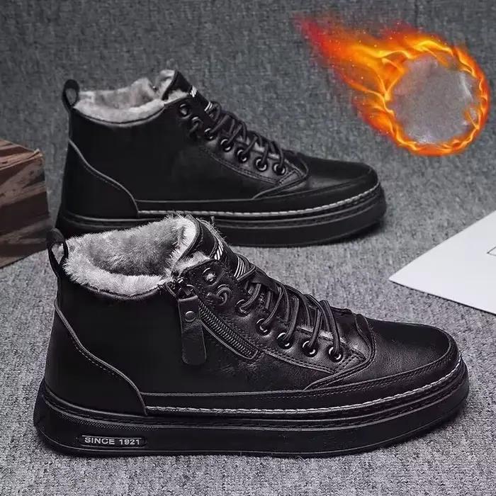Chaussures chaudes d'hiver en coton pour hommes