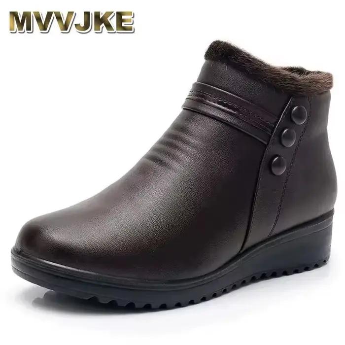 2025 mode bottes d'hiver femmes en cuir cheville
