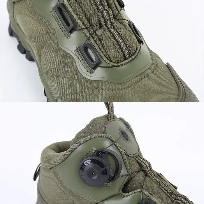 Lynjacye marque ESDY mi coupe hommes bottes de randonnée avec bouton en dentelle rapide chaussures d'escalade femmes
