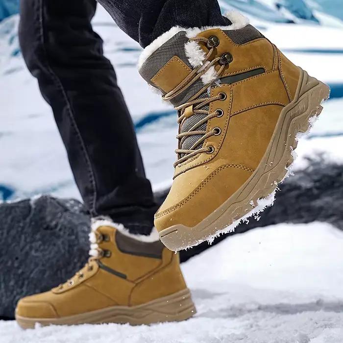 Hommes bottes 2025 nouveaux pantoufles d'hiver chaud