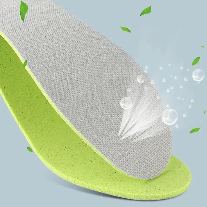 2 paires hommes femmes semelles déodorantes doux Absorption des chocs chaussures de Sport coussinet respirant vigoureux marche Sport semelles unisexe