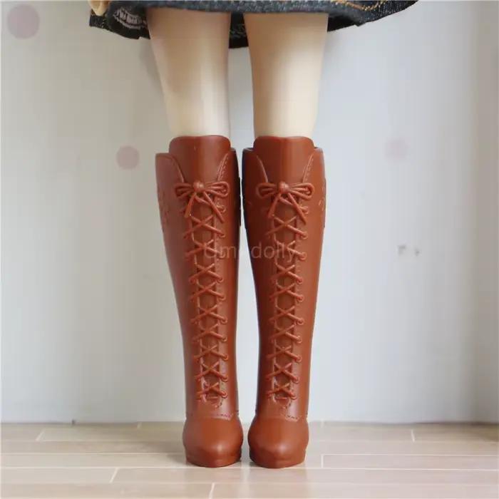 Miniaure-Bottes longues de course pour fille, accessoires de jouets, chaussures à la mode, Blyth Azone Butter, 1 paire, 1/6