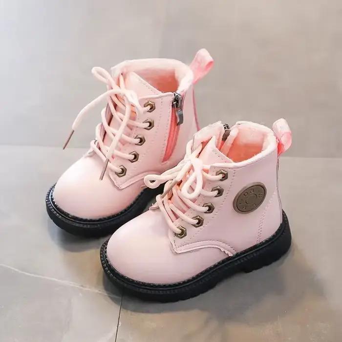 Bottes de neige pour enfants, garçons et filles, mode enfants, semelle extérieure en caoutchouc, automne hiver, chaud, classique pour les tout-petits, grands enfants